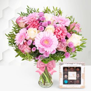 December Bouquet & Deluxe Chocolates