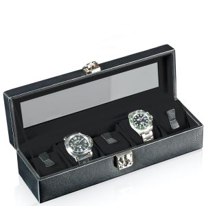 Designhuette Watch Box With Viewing Window Solid 5 Black