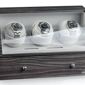 Designhuette Watch Winder Basel 3 LCD Dark Oak