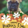 Dog Bouquet 8x6" (20x15cm) Folded Greeting Card - Matt, Card & Stationery Green