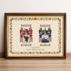 Double Coat Of Arms Print - Coat Of Arms Gift - Personalise With A Special Message, A Wonderful Gift For Couples