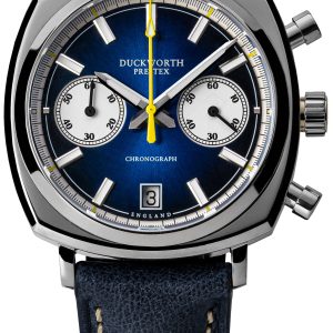 Duckworth Prestex Watch Chronograph 42 Blue Blue Leather
