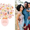 Easter Bouquet 7x5" (18x13cm) Folded Greeting Cards, Card & Stationery Pink