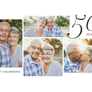 Elegant Anniversary 30x20" (75x50cm) Aluminium Print, Gifts White