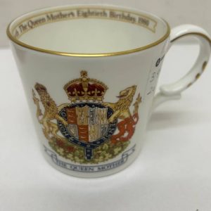 Elegant Queen Mother 80th Birthday Commemorative Cup. 1980. Aynsley. Royal Family. Unique Gift.