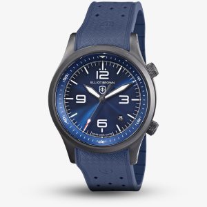 Elliot Brown Canford Blue Rubber Strap Watch 202-023-R53G