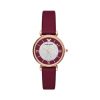 Emporio Armani Ladies Gianni Burgundy Strap Watch! | Wowcher