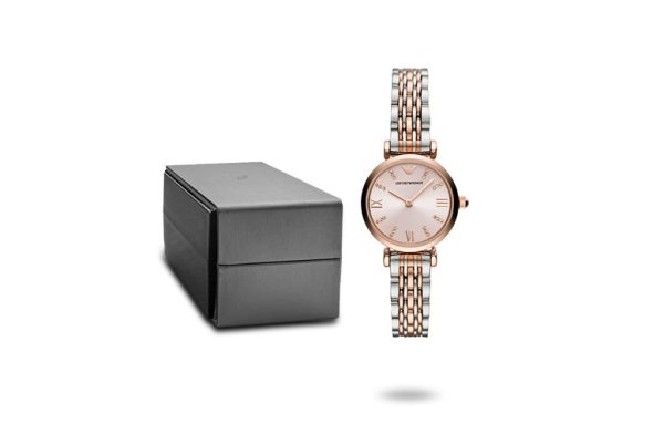 Emporio Armani Ladies Watch Ar11223 - Two-Tone Rose Gold! | Wowcher