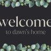 Eucalyptus Home Personalised Door Mat, Gifts Black