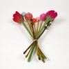 Felt Flower Mixed Bouquet - Red