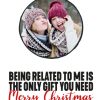 Filthy Sentiments Being Related To Me Is The Only Gift You Need Merry Christmas Funny Christmas Card
