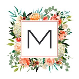 Floral Monogram Personalised Pouch, Gifts Multi