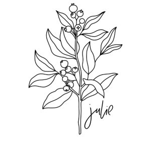 Flower Outline Personalised Pint Glass, Gifts Black