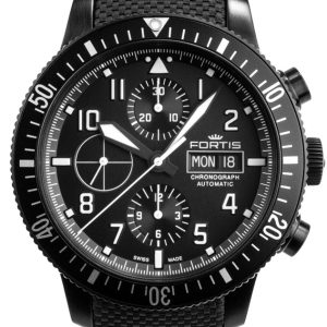 Fortis Watch Aviatis Aeromaster Mission Timer Chronograph - Black