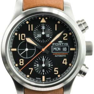 Fortis Watch Aviatis Aeromaster Old Radium Chronograph - Black