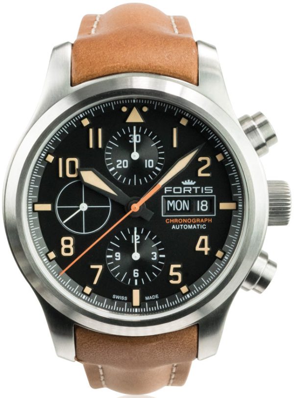 Fortis Watch Aviatis Aeromaster Old Radium Chronograph - Black