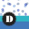 Fun Dots Monogram Personalised Playing Cards, Gifts Blue