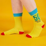 Funny 50th Socks For Men - Funny 50th Birthday Gift For Him - Gift Them Warmth With This Happy Pair Of Socks