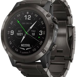 Garmin Watch D2 Delta PX Aviator Watch DLC Titanium Band - Black