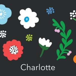Graphic Floral Personalised Beach Towel, Gifts Black