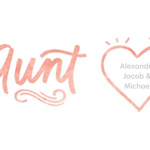 Hand Lettered Aunt Personalised Travel Mug 16oz (473ml), Gifts Purple
