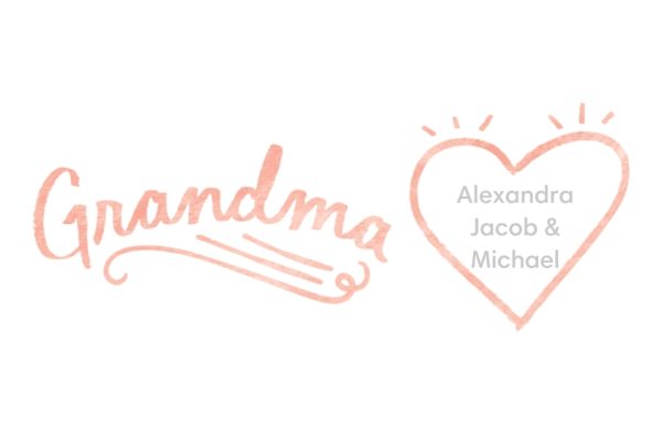 Hand Lettered Grandma Personalised Travel Mug 16oz (473ml), Gifts Pink