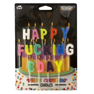 Happy F**King Birthday Candles - Birthday Gift - Hilarious Birthday Candles Suitable For Anyone With A Gsoh