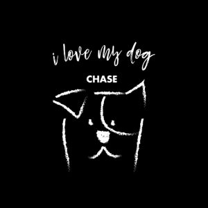 I Love My Dog Personalised Round Tin, Gifts Black