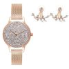 Jessica Rose Glitter Watch & Crystal Earring Set | Wowcher