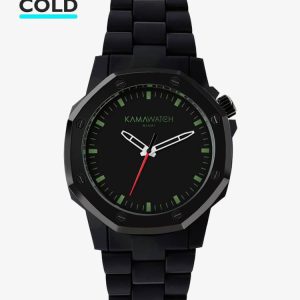 KAMAWATCH Castell Forest Black and Green Camo Plastic Bracelet Watch KWP17