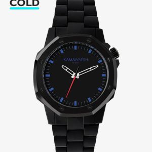 KAMAWATCH Castell Ocean Black and Blue Camo Plastic Bracelet Watch KWP19