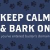 Keep Calm Bark Personalised Door Mat, Gifts Blue