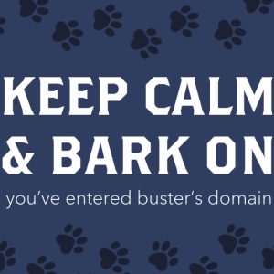 Keep Calm Bark Personalised Door Mat, Gifts Blue