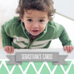 Kids Organic Triangles Personalised Playing Cards, Gifts Green