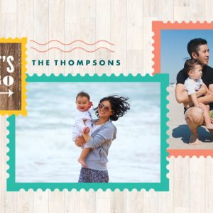 Lets Go Travel Stamps Personalised Beach Towel, Gifts Multi