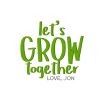 Let's Grow Together Personalised Plant Pot, Gifts Green