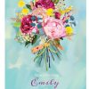 Ling Design Bright Watercolour Flower Bouquet Personalised Mother's Day Card