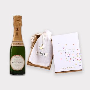 Lisa Angel Laurent Perrier Brut 20Cl & Happy Birthday Double Star Necklace Gift Set