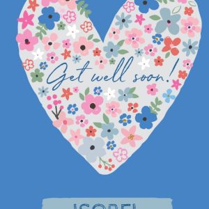 Love Hearts Natalie Alex Designs Illustrated Floral Bouquet Get Well Card