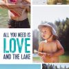 Love and the Lake Personalised Beach Towel, Gifts Green
