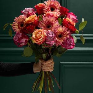 M&S Orange & Purple Roses with Gerbera Bouquet