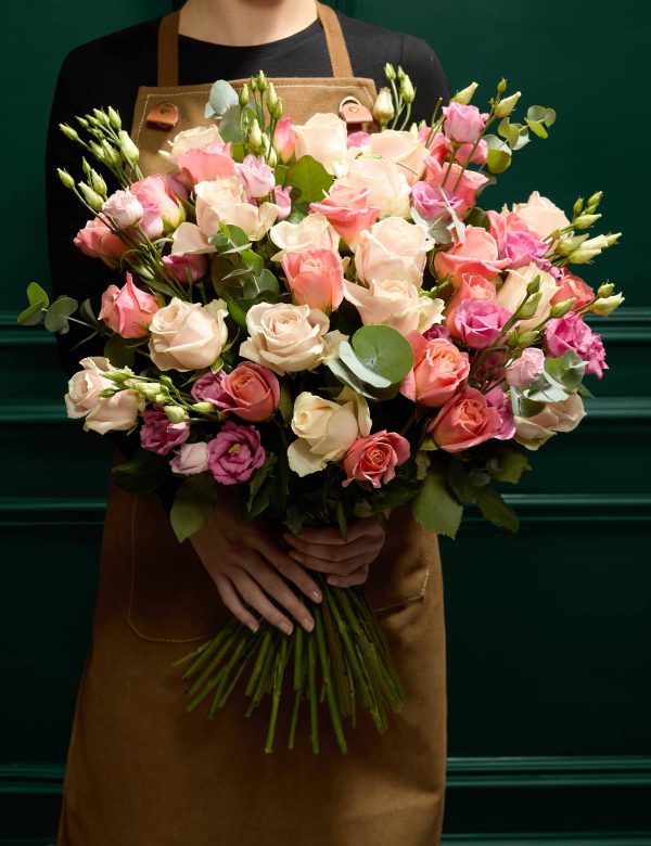 M&S Pink Rose & Lisianthus Bouquet