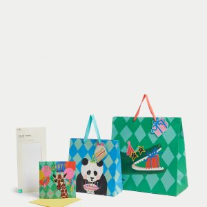 M&S Zoo Animals Gift Wrap Set With Birthday Card, Gift Bags & Tissue
