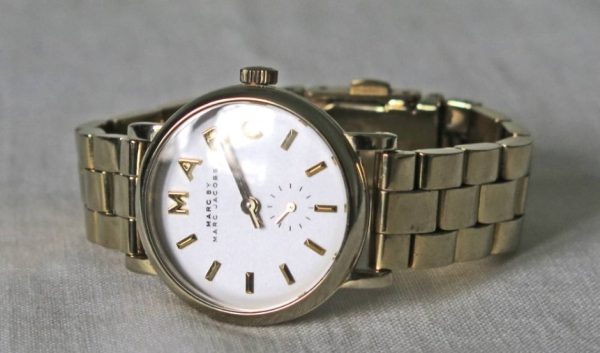 Marc By Marc Jacobs Gold Tone Bracelet Quartz Watch. In Gwo