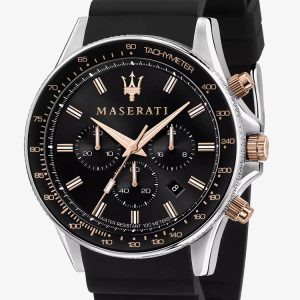 Maserati Mens Sfida Chronograph Black Rubber Strap Watch R8871640002