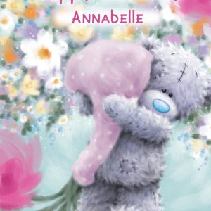 Me To You Cute Tatty Teddy Floral Bouquet Birthday Card