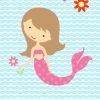 Mermaid Personalised Beach Towel, Gifts Light Blue