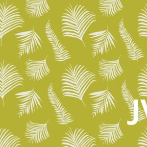 Monogram Palm Personalised Beach Towel, Gifts Green