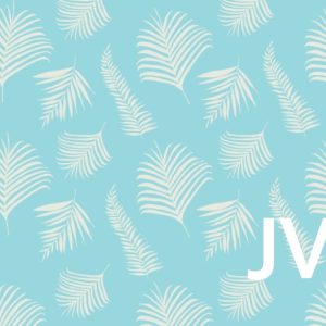 Monogram Palm Personalised Beach Towel, Gifts Light Blue