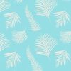 Monogram Palm Personalised Beach Towel, Gifts Light Blue